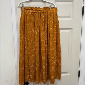 Polka Dot Mustard Skirt